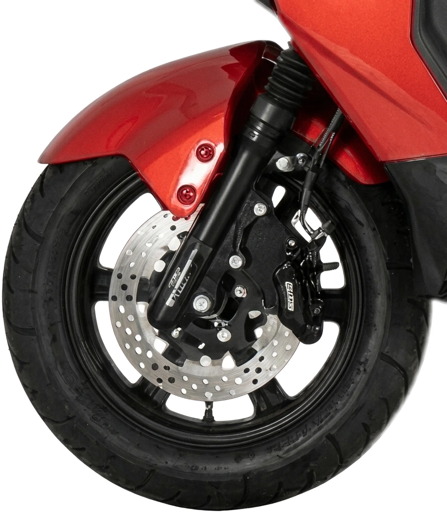 Front disc, rear drum